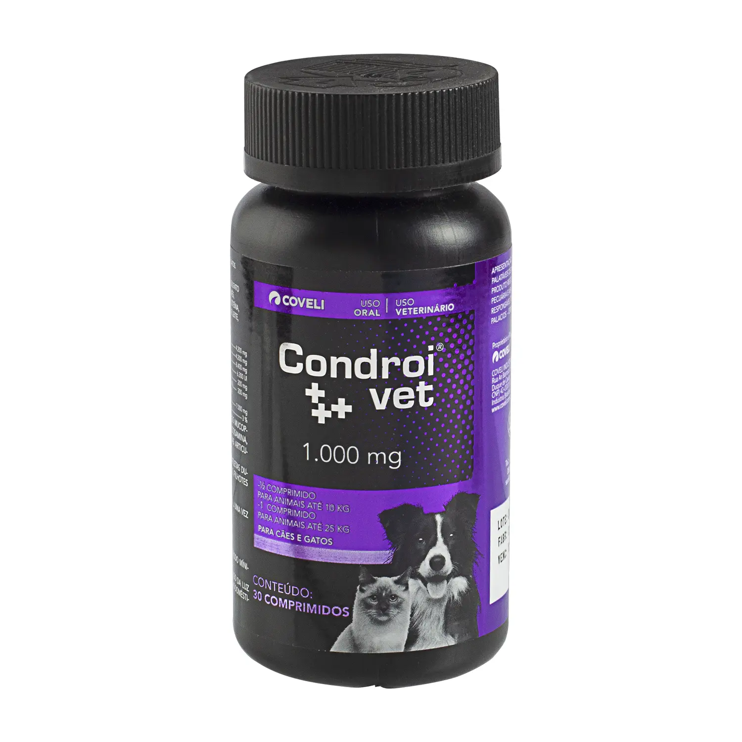 Suplemento Condroivet para Caes e Gatos Coveli 30 comrpimidos